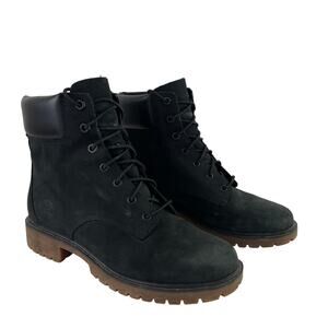 Timberland Jayne 6 Inch Women's Black Nubuck Waterproof Boots Size US 7